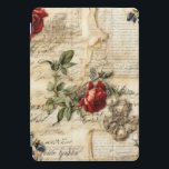 Vintage Parchment Love Letter with Flowers (9) iPad Pro Cover<br><div class="desc">Elevate your iPad with this exquisite case,  a canvas of timeless romance and elegance. This case features a vintage parchment love letter adorned with a graceful calligraphy script,  whispered words of affection,  and a sophisticated flower that adds a touch of opulence. Order yours now!</div>