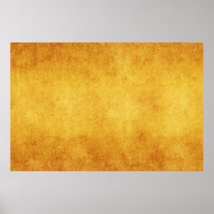 Vintage Parchment Orange Yellow Template Blank Poster