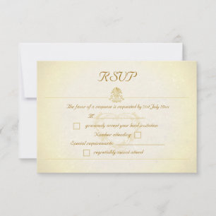 Vintage Parchment Paper Style RSVP Response Cards