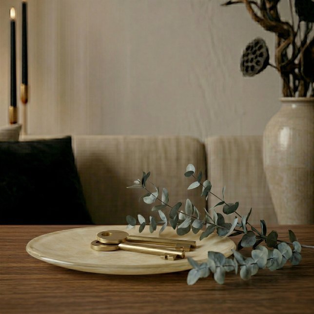 Vintage Parchment Round Catchall Trinket Tray (Creator Uploaded)