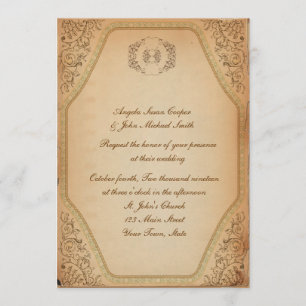 Vintage Parchment Scroll Invitation