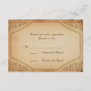 Vintage Parchment Scroll RSVP