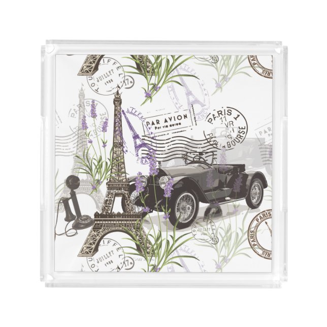 Vintage Paris Acrylic Tray (Front)
