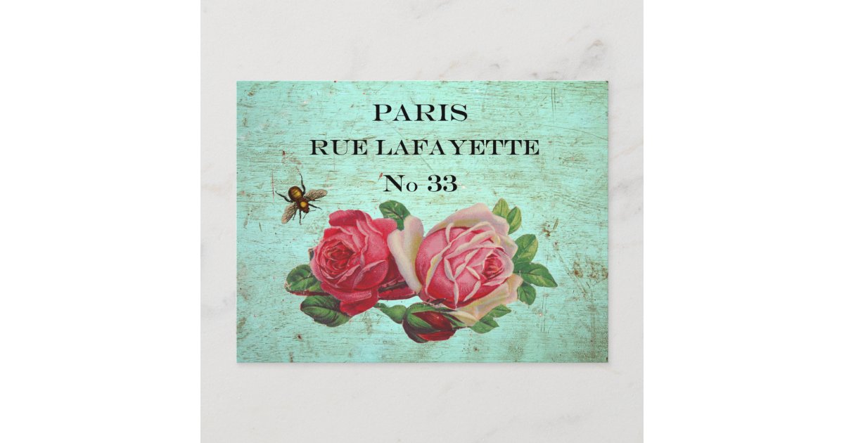 Vintage Paris Address Postcards Zazzle
