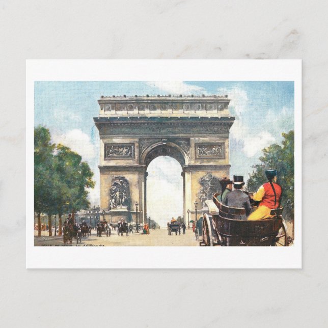 Vintage Paris Arc de Triomphe Postcard (Front)