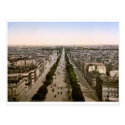 Avenue des Champs-Élysées, Vintage Paris panorama postcard