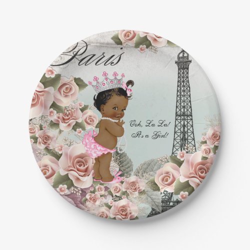 Vintage Paris Baby Shower Paper Plates