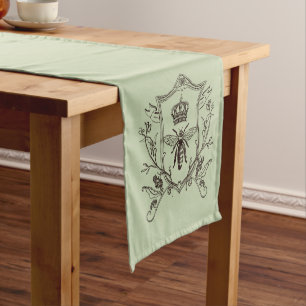 Vintage Paris Beekeeper French Crown Bee Queen Short Table Runner