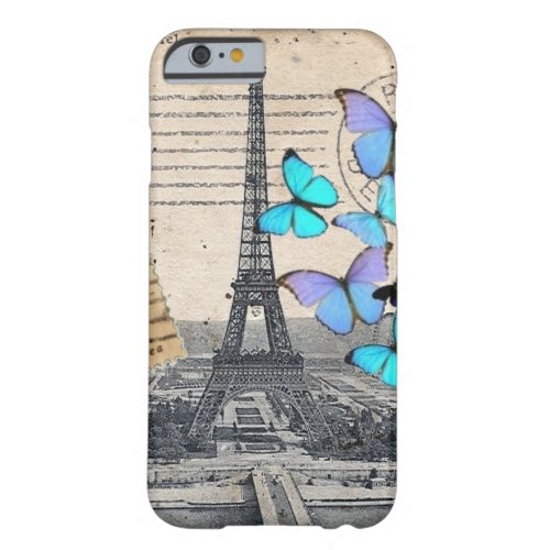 Vintage Paris Butterfly fashion iPhone 6 case
