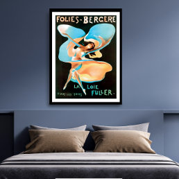 Vintage Paris Cabaret, Folies Bergere, Showgirl  Poster