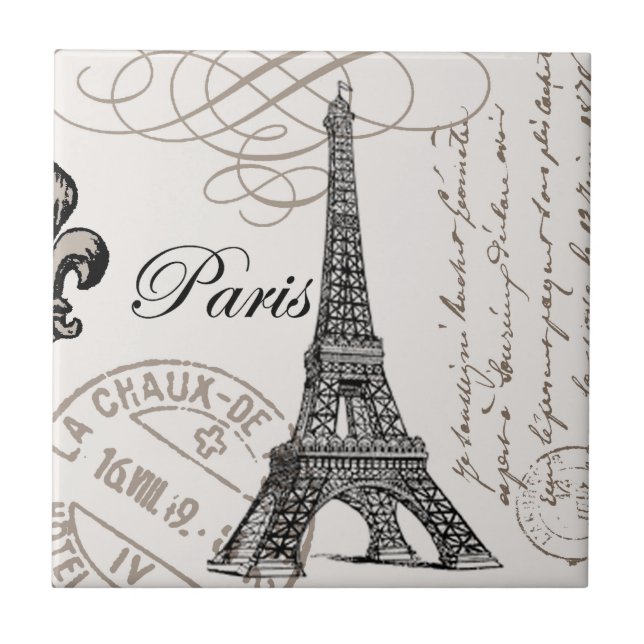 Vintage Paris...ceramic tile (Front)