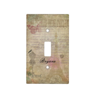 Vintage Paris Chic Light Switch Cover