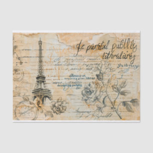 Vintage Paris Collage Pattern Tissue Paper