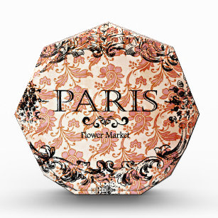 Vintage Paris Damask Acrylic Award