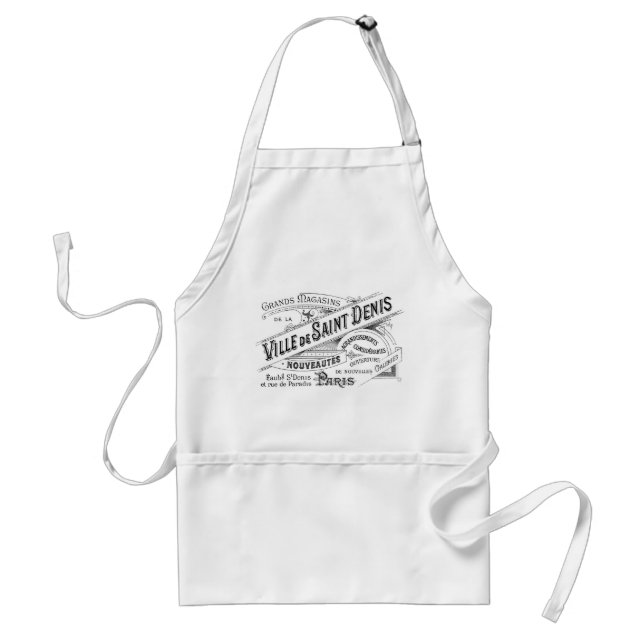Vintage Paris Deptartment Store Ad Adult Apron (Front)