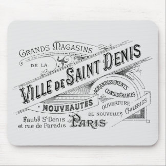 Vintage Paris Deptartment Store Ad Mouse Pad