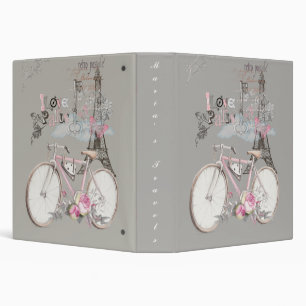 Vintage Paris design. 3 Ring Binder