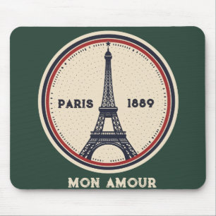 Vintage Paris Eiffel Tower 1889  Mouse Pad