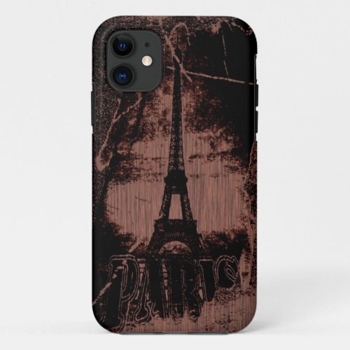 Vintage Paris Eiffel Tower 2 iPhone 11 Case