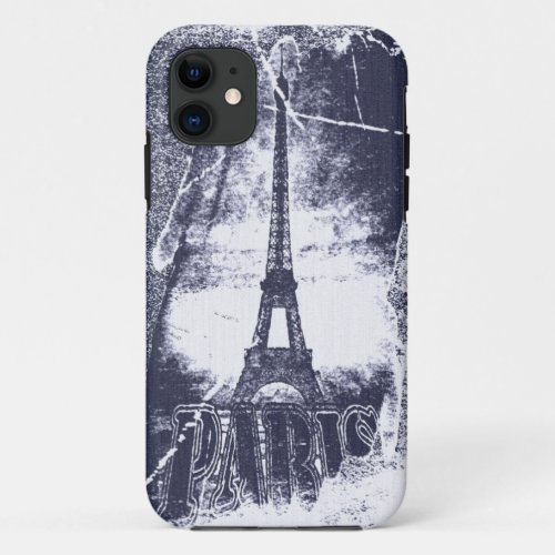 Vintage Paris Eiffel Tower 4 iPhone 11 Case