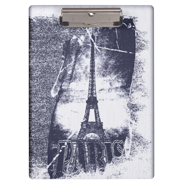 Vintage Paris Eiffel Tower 4 Clipboard (Front)