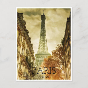 Vintage Paris eiffel tower architecture french Po Postcard