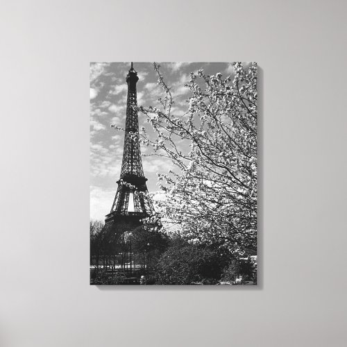 Vintage Paris Eiffel Tower Canvas Print