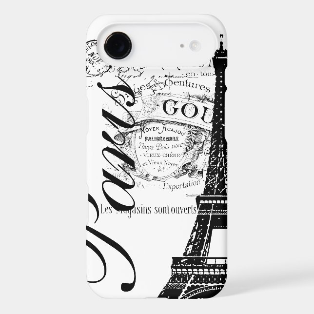 Vintage Paris & Eiffel Tower Case-Mate iPhone Case (Back)