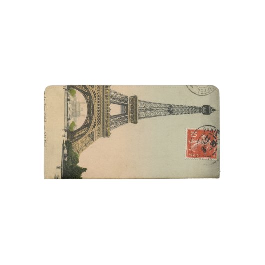 Vintage Paris Eiffel Tower Checkbook Cover (Back)