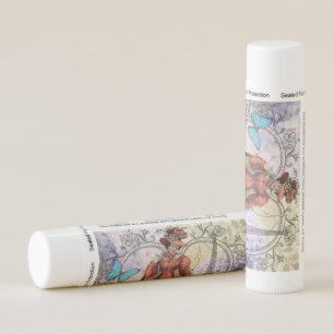 Vintage Paris Eiffel Tower Collage Romantic French Lip Balm