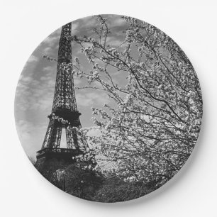 Vintage Paris Eiffel Tower Paper Plates