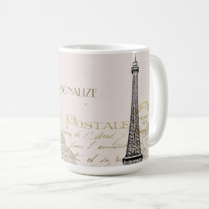 Vintage Paris Eiffel Tower Personalize Coffee Mug
