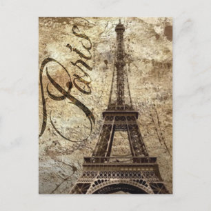 Vintage Paris Eiffel Tower Postcard