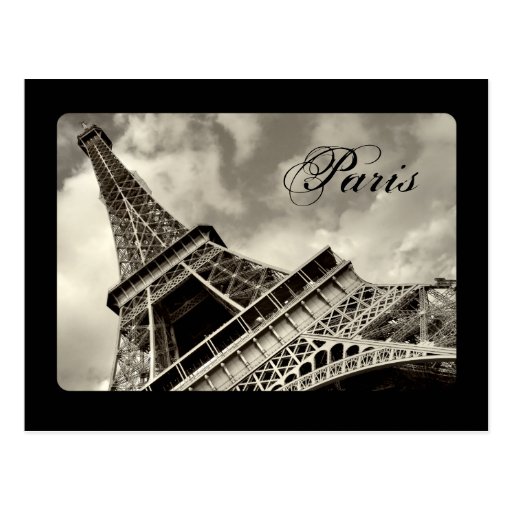 Vintage Paris - Eiffel Tower postcard | Zazzle