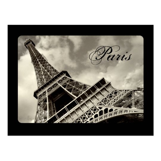 Vintage Paris - Eiffel Tower postcard
