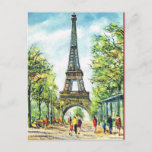 Vintage Paris, Eiffel Tower Postcard at Zazzle