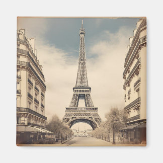 Vintage Paris Eiffel Tower Retro Poster Magnet