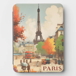 Vintage Paris Eiffel Tower Street Scene Kindle Cover