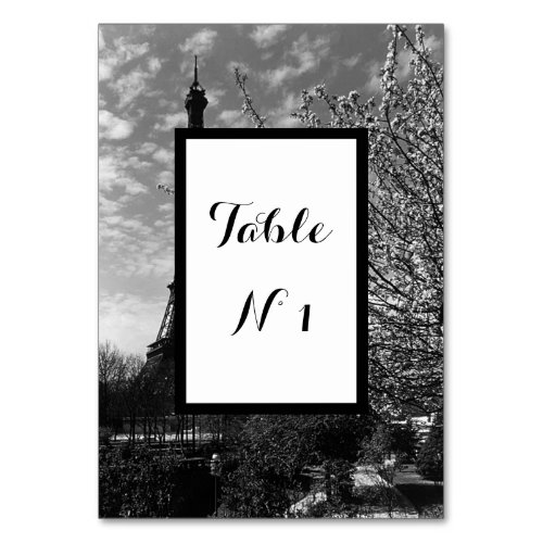 Vintage Paris Eiffel Tower Table Number