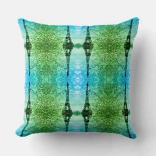 Vintage Paris Eiffel Tower Throw Pillow