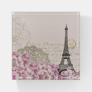 Vintage Paris Eiffel Tower Travel Europe France Paperweight