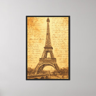 Vintage Paris Eiffel Tower Wall Art Print