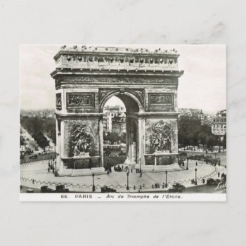 Vintage Paris Etoile  Arc De Triumphe Postcard by Franceimages at Zazzle