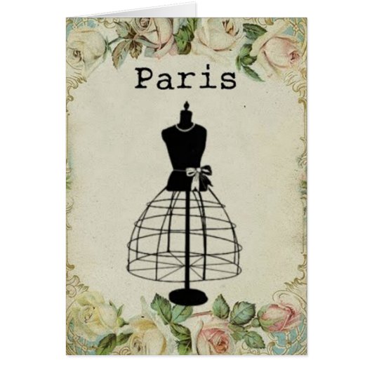 Vintage Paris Fashion Dress Form (Front)