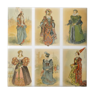 Vintage Paris Fashion - Medieval Ceramic Tile