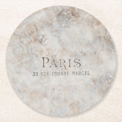 Vintage Paris Faux Granite French Paper Coaster
