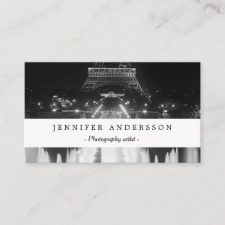 Vintage Paris Fontains Tower Eiffel night