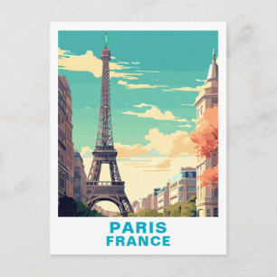 Vintage Paris, France Eiffel Tower Postcard