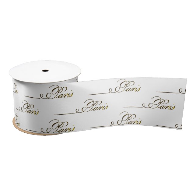 Vintage Paris French Script Ribbon (Spool)