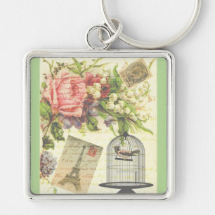 Vintage Paris French Theme Keychain